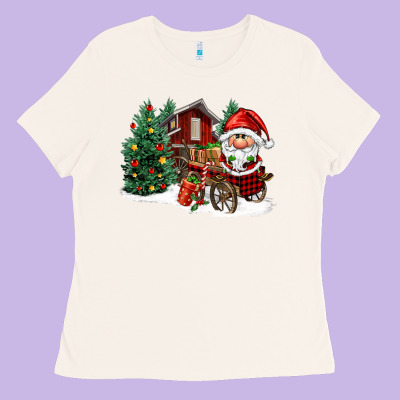 Christmas Gnomes Barnyard Ladies Tee Designed By Fadigitalartstudio