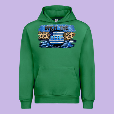 Back The Blue Urban Hoodie Designed By Fadigitalartstudio