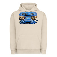 Pigment French Oak Back the blue Urban Hoodie - FaDigitalArtStudio