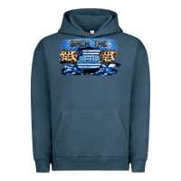 Pigment Midnight Navy Back the blue Urban Hoodie - FaDigitalArtStudio