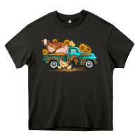 Asphalt western farm truck farm animals Heavy Core Tee - FaDigitalArtStudio