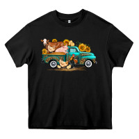 Black western farm truck farm animals Heavy Core Tee - FaDigitalArtStudio