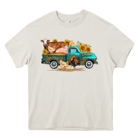 Cream western farm truck farm animals Heavy Core Tee - FaDigitalArtStudio