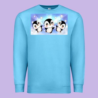 Cute Penguin Premium Sweatshirt Designed By Tumblerdesignbyshophia