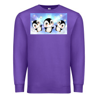 Purple cute penguin Premium Sweatshirt - TumblerDesignByShophia