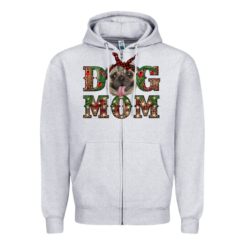 Christmas Dog Mom Zipper Hoodie by RanaPortraitStore | Teevron