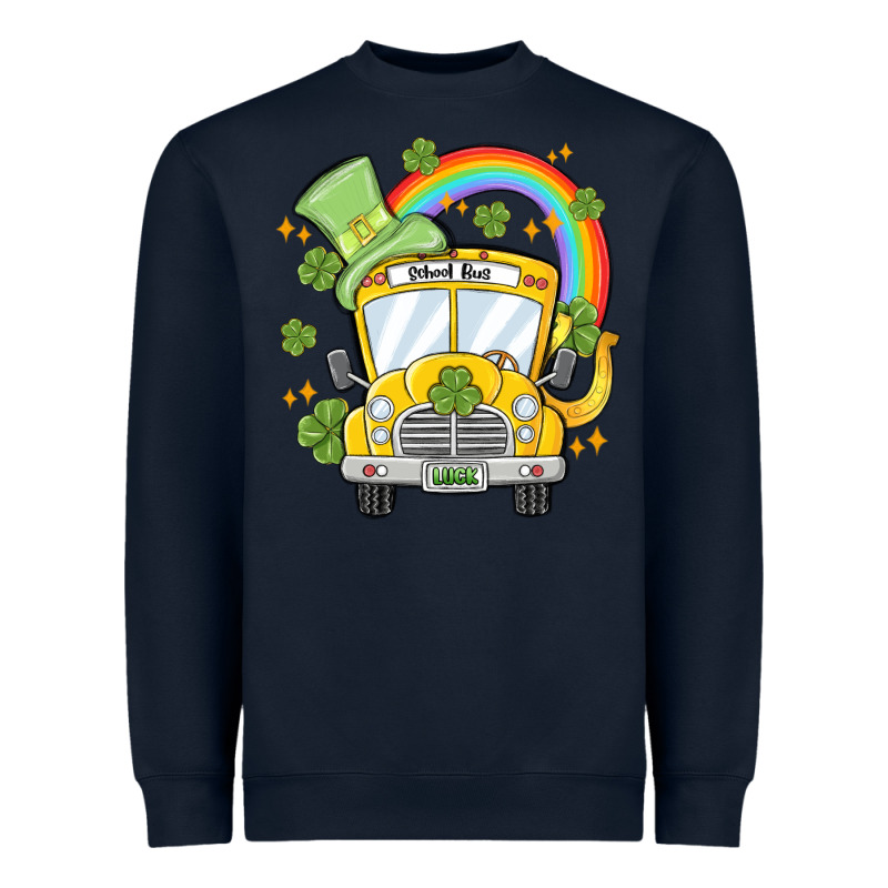 St. Patrick's Day School Bus Heavyweight Sweatshirt by MaliasSmallBusiness | Teevron