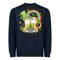 Navy st. patrick's day school bus Heavyweight Sweatshirt - MaliasSmallBusiness