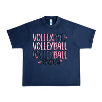 Navy volleyball mama Urban Heavy Tee - MaliasSmallBusiness