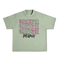 Oil Green volleyball mama Urban Heavy Tee - MaliasSmallBusiness