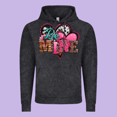 Valentines Day Western Hearts Be Mine Vintage Hoodie Designed By Jasminsmagicworld