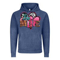 Vintage Denim valentines day western hearts be mine Vintage Hoodie - Jasminsmagicworld