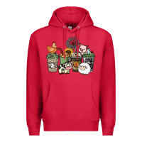 Cardinal Farm animal coffee cups Premium Hoodie - HowdyJamesFarm