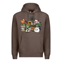 Coffee Farm animal coffee cups Premium Hoodie - HowdyJamesFarm