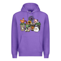 Purple Farm animal coffee cups Premium Hoodie - HowdyJamesFarm