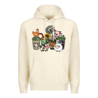 Sandshell Farm animal coffee cups Premium Hoodie - HowdyJamesFarm