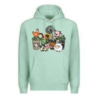 Seafoam Farm animal coffee cups Premium Hoodie - HowdyJamesFarm