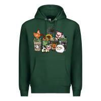 Sports Green Farm animal coffee cups Premium Hoodie - HowdyJamesFarm