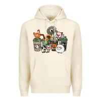 Tofu Farm animal coffee cups Premium Hoodie - HowdyJamesFarm