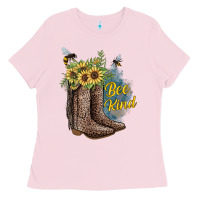 Bubblegum Pink Bee Kind Ladies Tee - JahusDesignShop