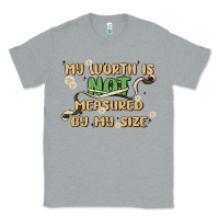 Heather Grey my worth is not defined by my size Classic Tee - MaliasSmallBusiness
