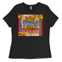 Black usa flag sweet and sassy Ladies Tee - HRA Design Shop