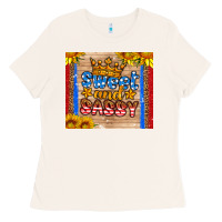 Bone usa flag sweet and sassy Ladies Tee - HRA Design Shop
