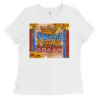 White usa flag sweet and sassy Ladies Tee - HRA Design Shop