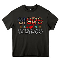 Asphalt stars and stripes Heavy Core Tee - CowhideDigitalArt