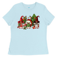 Baby Blue christmas gnomies Ladies Tee - FaDigitalArtStudio