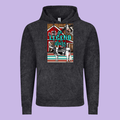 Western So Legend Dairy Holstein Cow Vintage Hoodie Designed By Lillyallendesigns