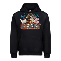 Black Oh my stars farm animals Urban Hoodie - FaDigitalArtStudio