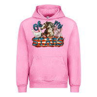 Fuchsia Pink Oh my stars farm animals Urban Hoodie - FaDigitalArtStudio