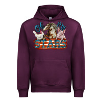 Mauve Wine Oh my stars farm animals Urban Hoodie - FaDigitalArtStudio