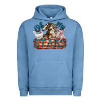 Pigment Pebble Blue Oh my stars farm animals Urban Hoodie - FaDigitalArtStudio