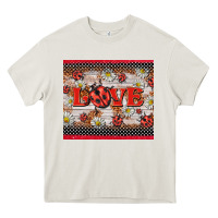Cream love ladybug Heavy Core Tee - BarkalooDesign