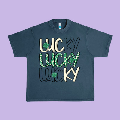 Lucky Urban Heavy Tee Designed By Maliassmallbusiness