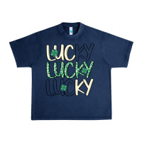 Navy lucky Urban Heavy Tee - MaliasSmallBusiness