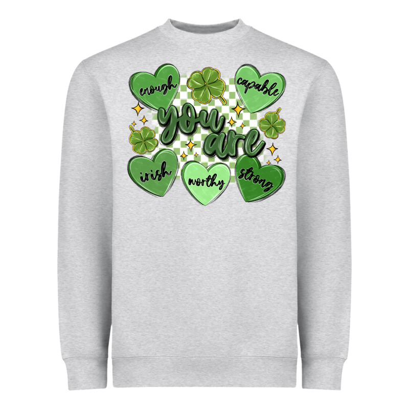 St. Patrick's Day Positive Affirmations Heavyweight Sweatshirt by MaliasSmallBusiness | Teevron