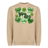 Mushroom st. patrick's day positive affirmations Heavyweight Sweatshirt - MaliasSmallBusiness