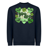 Navy st. patrick's day positive affirmations Heavyweight Sweatshirt - MaliasSmallBusiness