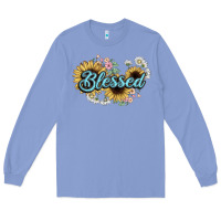 Colony Blue blessed Long Sleeve Tee - NancyCooperArtShop