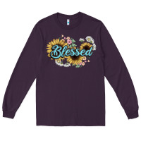 Plum blessed Long Sleeve Tee - NancyCooperArtShop