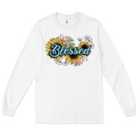 White blessed Long Sleeve Tee - NancyCooperArtShop