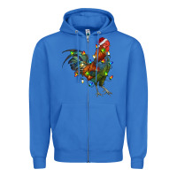 True Royal Christmas Lights Rooster Zipper Hoodie - RanaPortraitStore