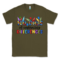 Army Green 100 days of embracing differences Classic Tee - MaliasSmallBusiness