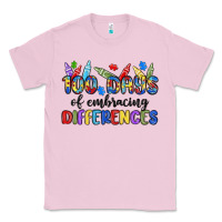 Bubblegum Pink 100 days of embracing differences Classic Tee - MaliasSmallBusiness