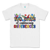 White 100 days of embracing differences Classic Tee - MaliasSmallBusiness