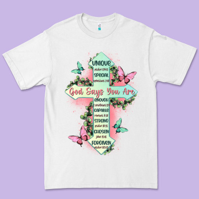 God Says You Are Cross Premium Tee Designed By Jahusdesignshop