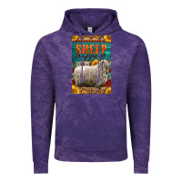 Cloud Purple Western Sheep Happens Sunflowers Vintage Hoodie - LillyAllenDesigns